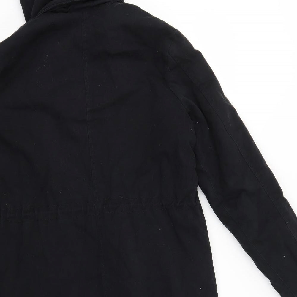 JustFab Womens Black Jacket Coat Size S