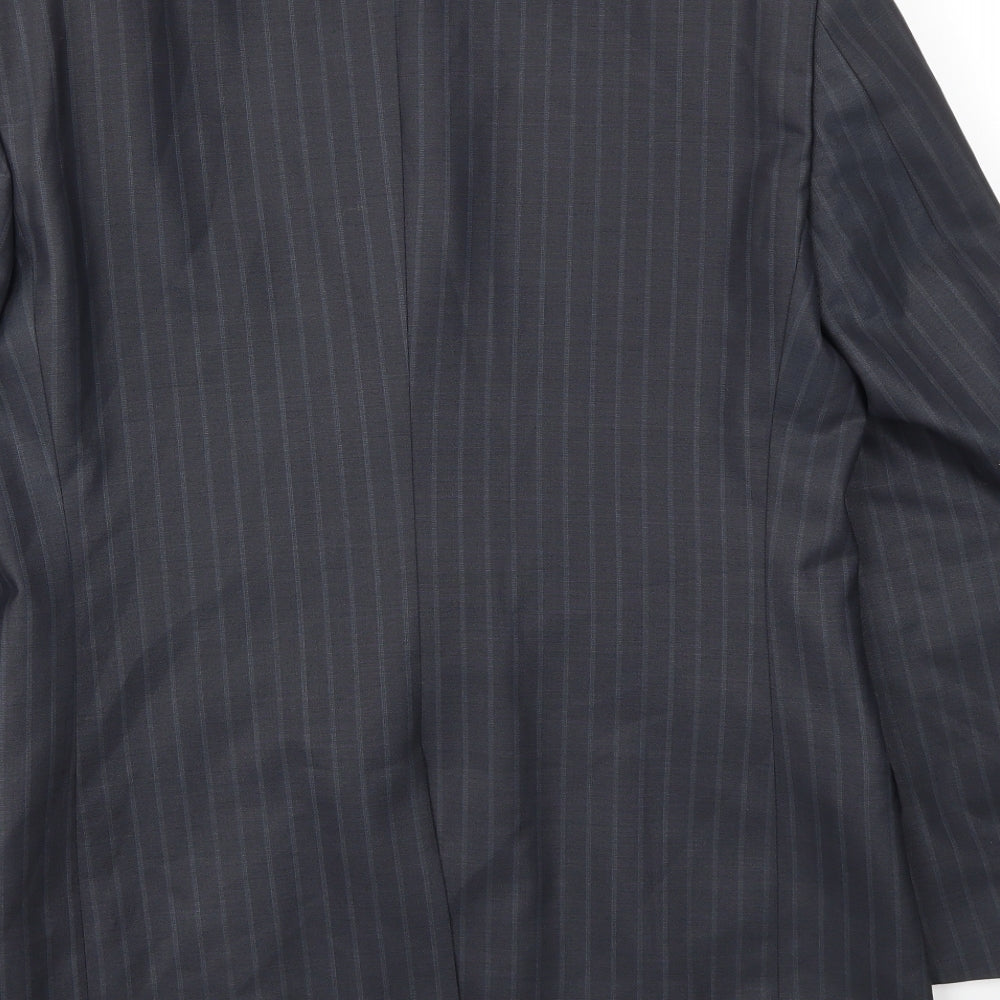Remus Uomo Mens Blue Striped Jacket Blazer Size 36