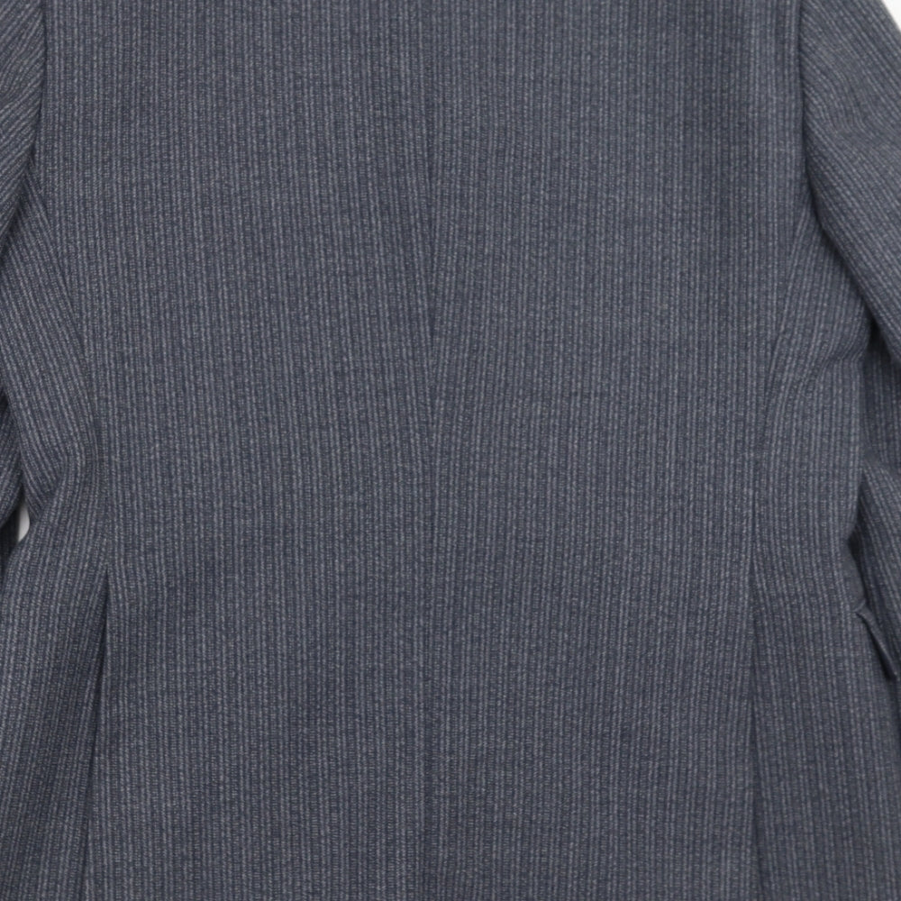eural tergal Mens Blue Striped Jacket Suit Jacket Size 42