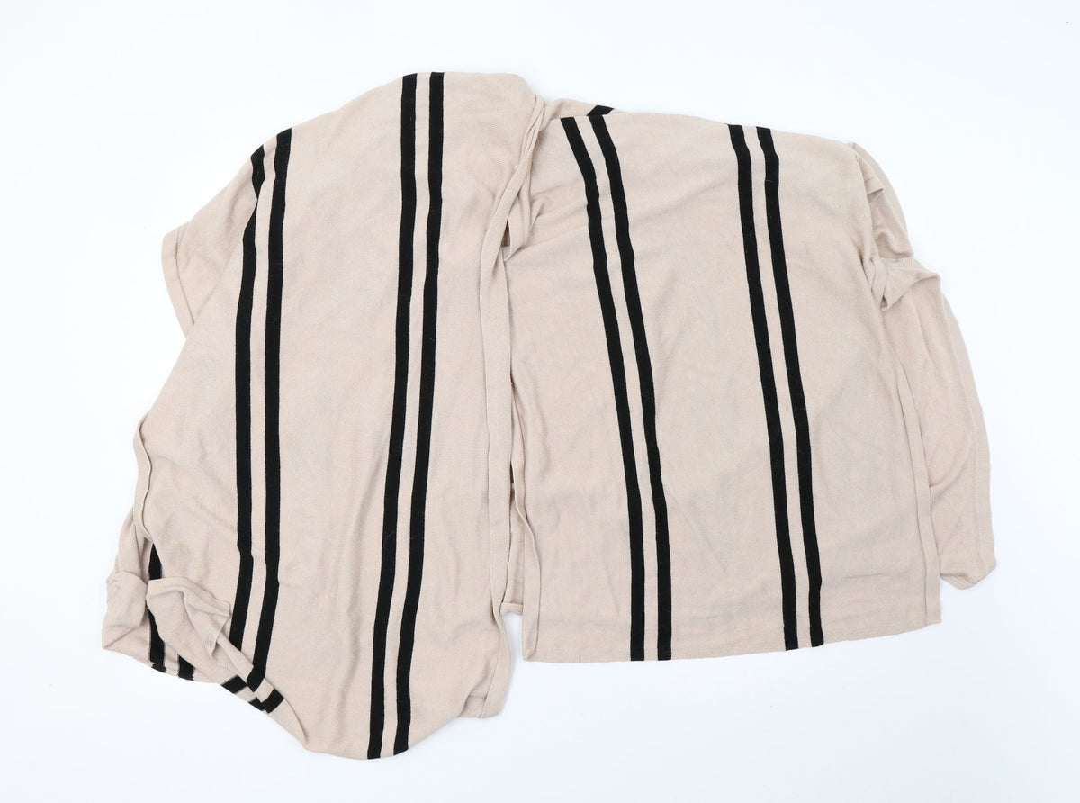 H&M Womens Brown Striped Knit Shawl/Wrap