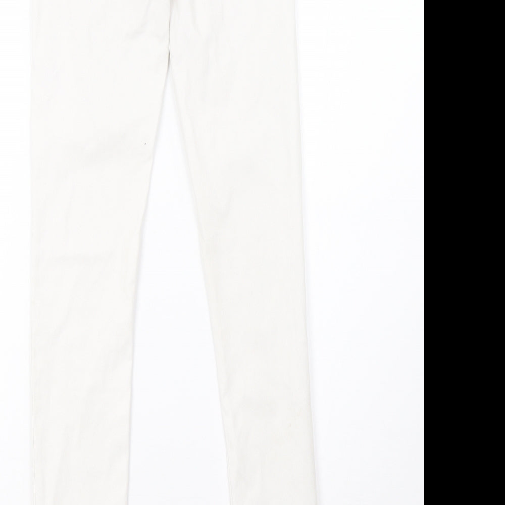 Pieces Womens White Denim Skinny Jeans Size 6 L32 in