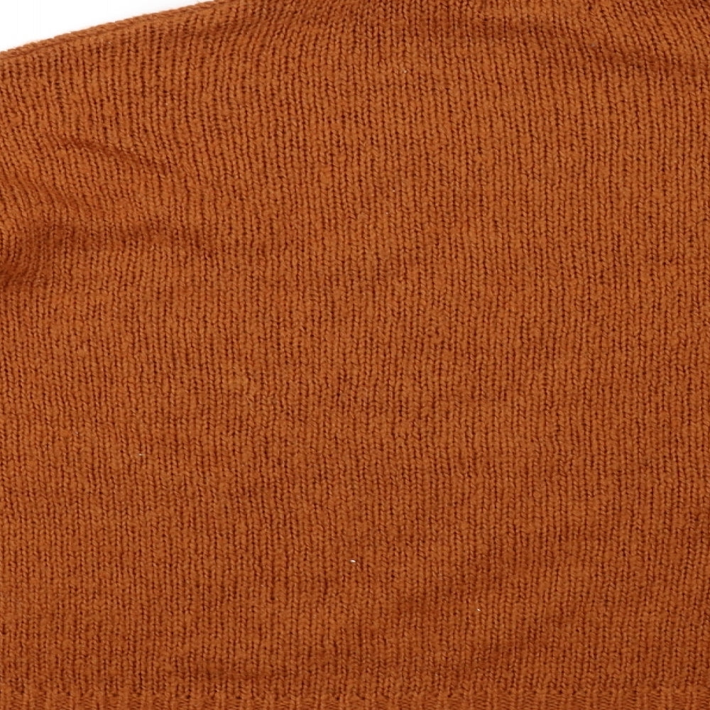 newlook Womens Orange Knit Pullover Sweatshirt Size M