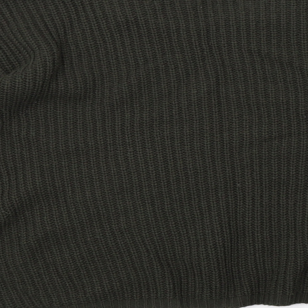 Select Womens Green Knit Pullover Sweatshirt Size 18 - off the shoulder