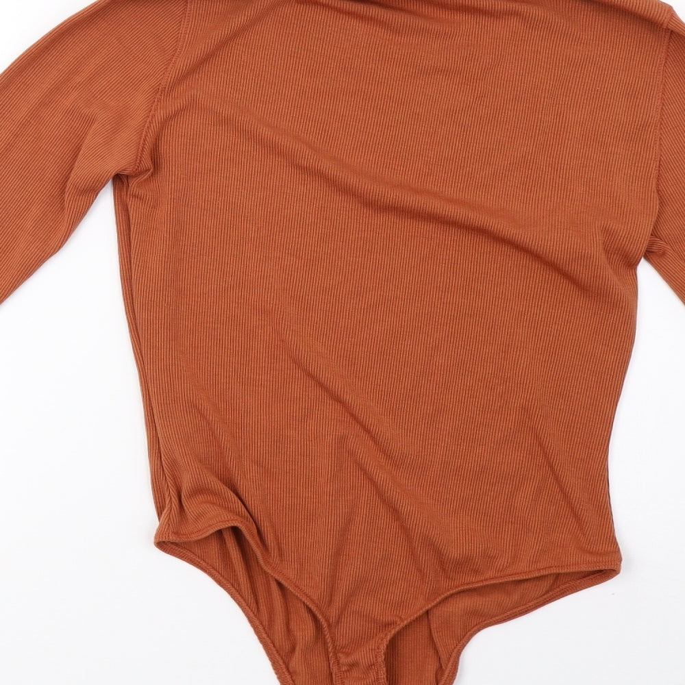 Preworn Womens Brown Knit Pullover Sweatshirt Size 10