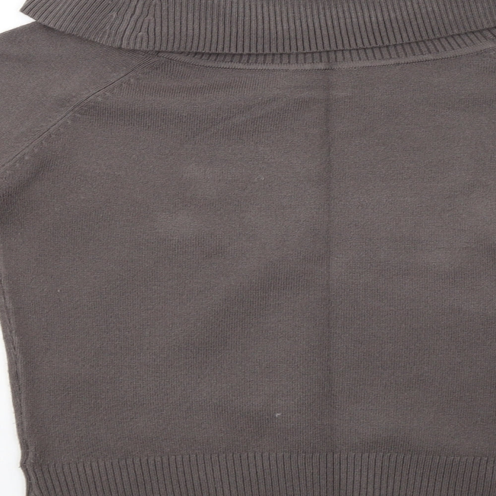 French Connection Womens Grey Knit Pullover Sweatshirt Size M