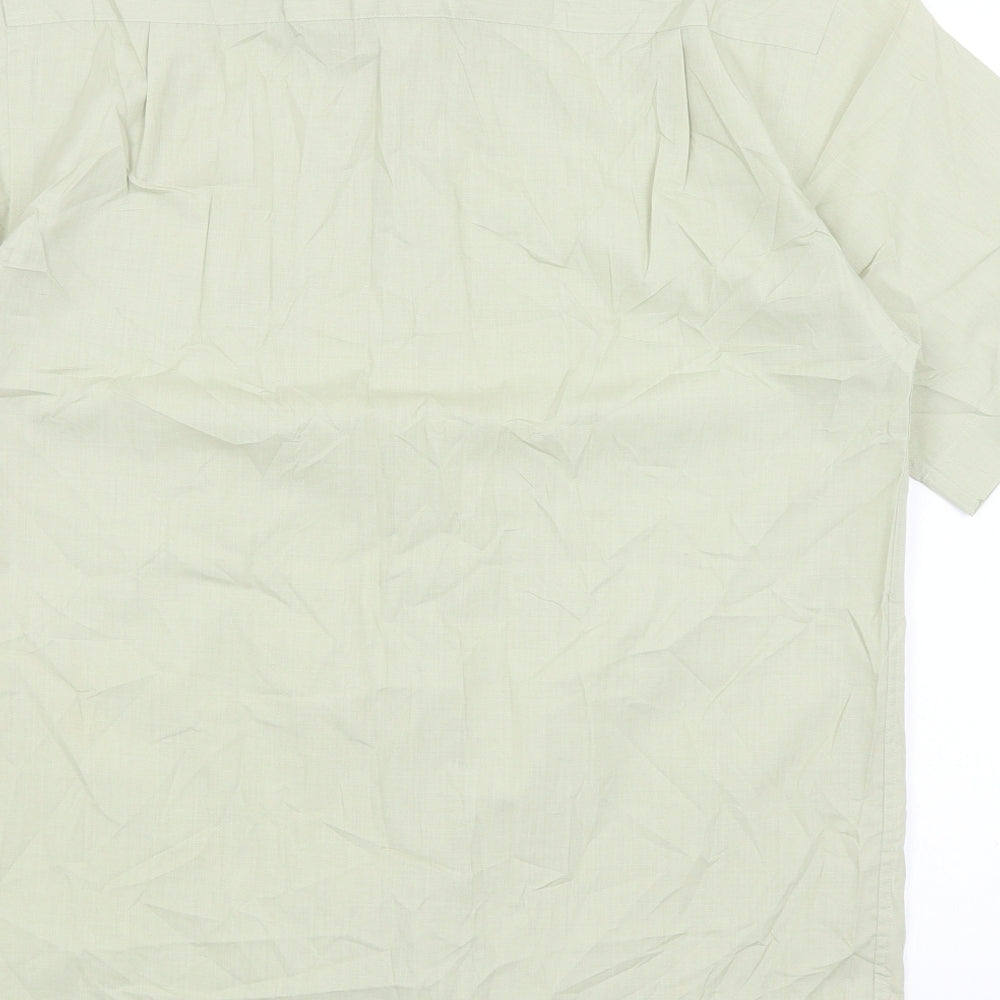 BHS Mens Green Button-Up Size 14.5