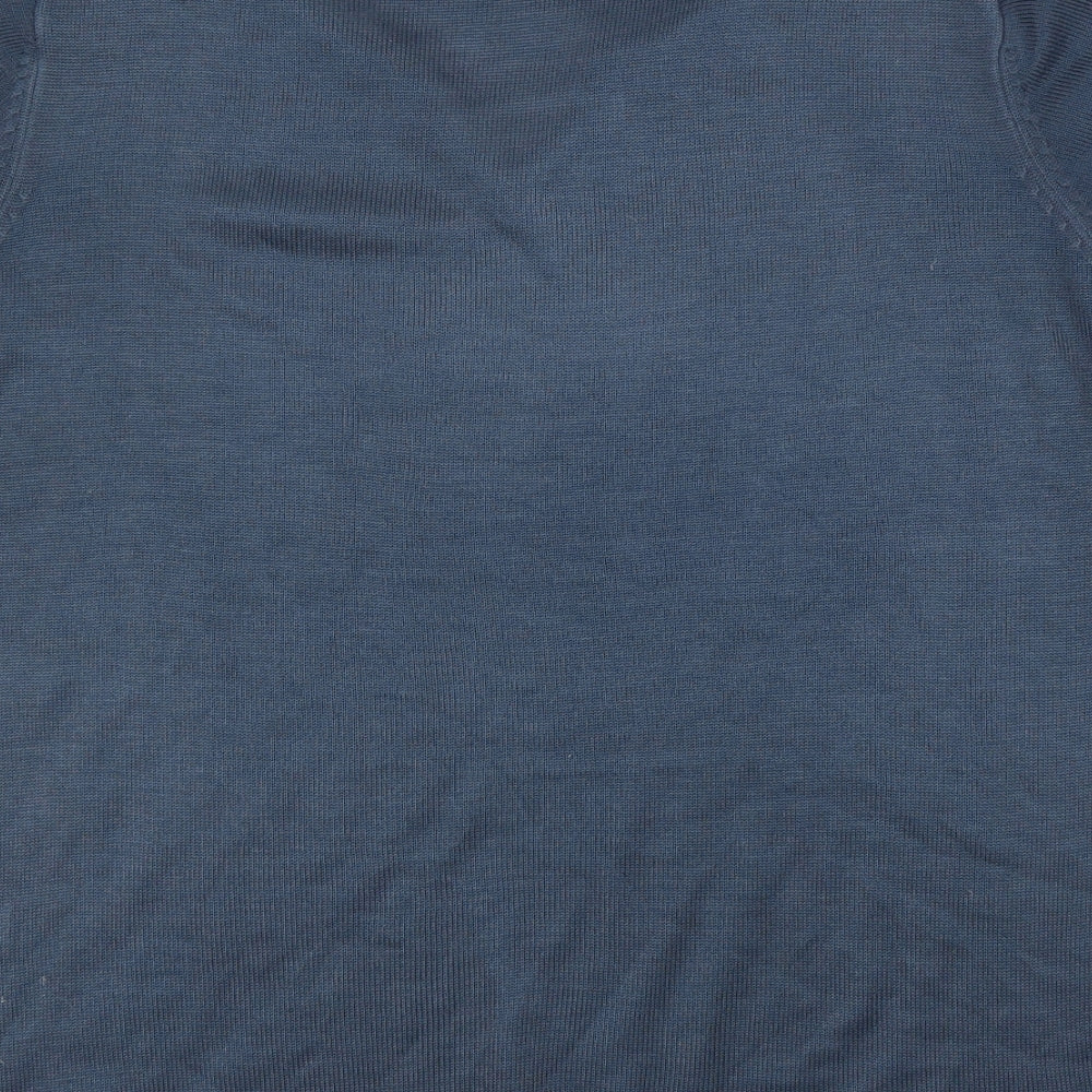 Preworn Womens Blue Basic Blouse Size L