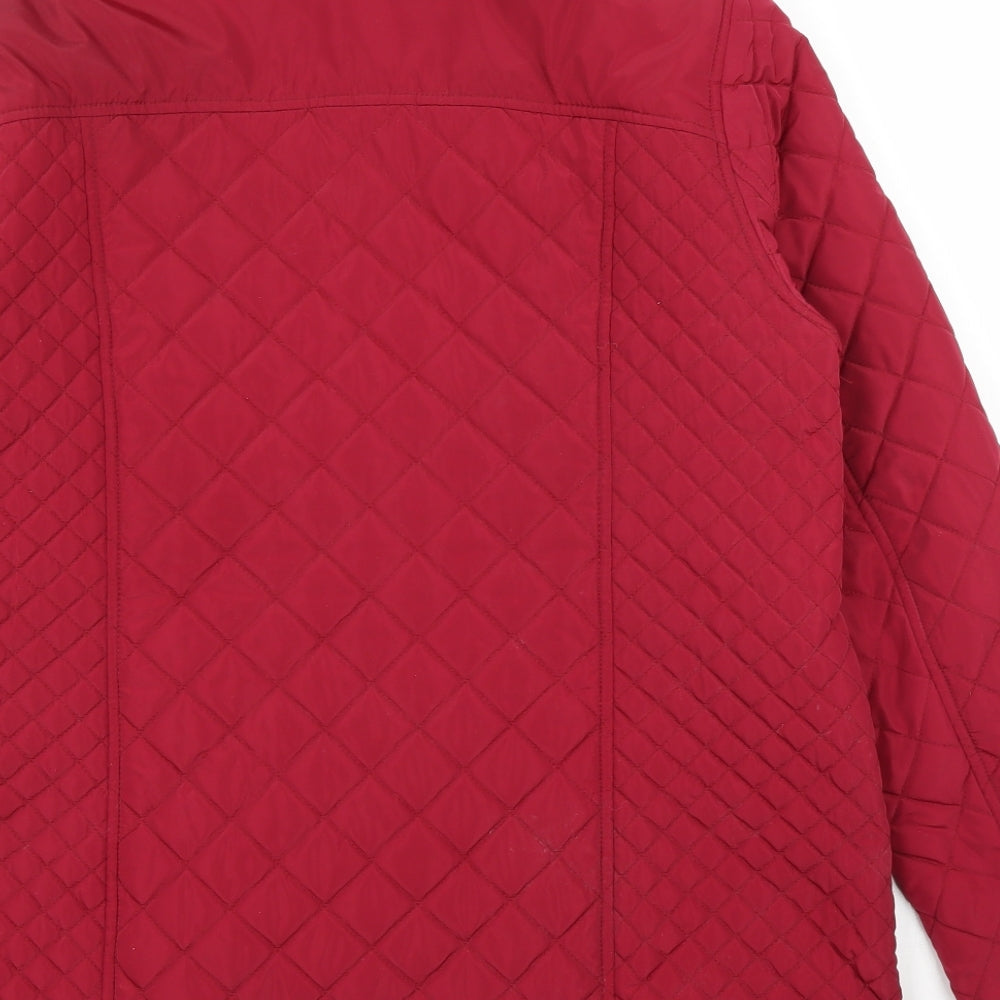 Marks & Spencer Womens Purple Quilted Coat Size 14