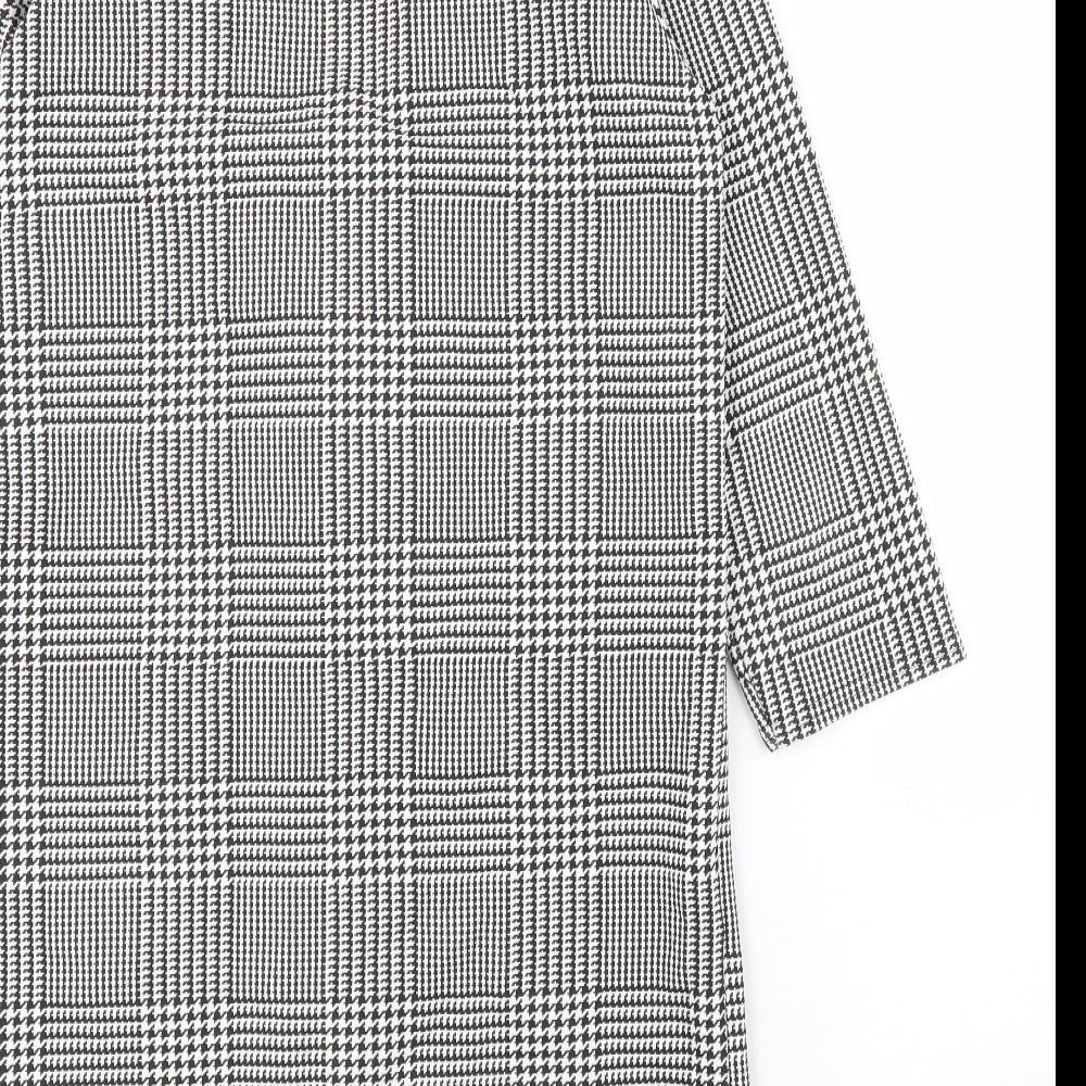 Miss Pap Womens Grey Houndstooth Jacket Size 8