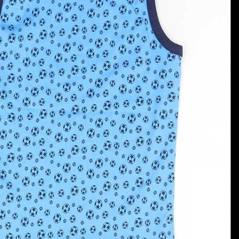 Nutmeg Boys Blue Geometric Basic Tank Size 5-6 Years
