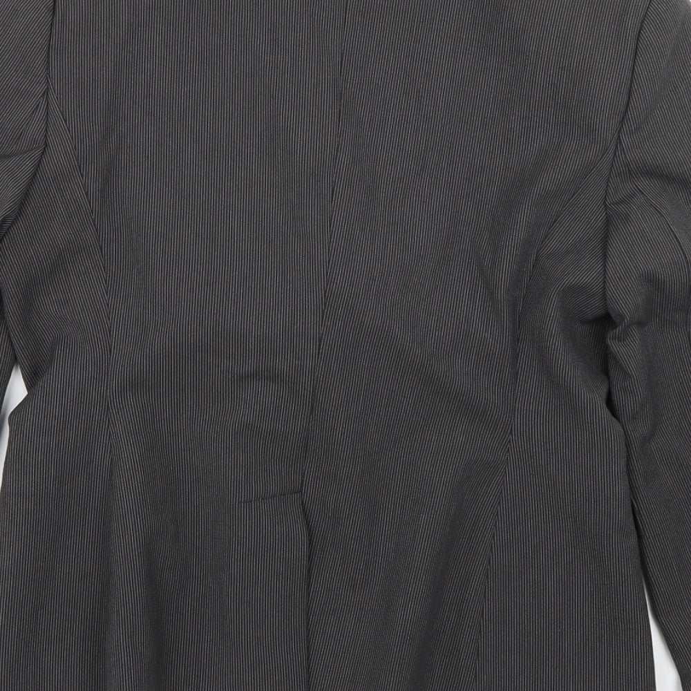 NEXT Womens Grey Striped Jacket Blazer Size 10