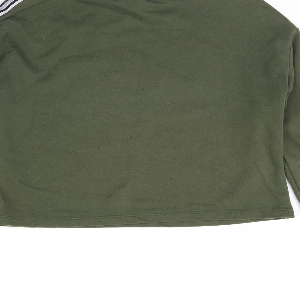 Preworn Girls Green Pullover Jumper Size 11 Years - Emoji