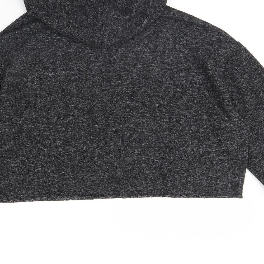 Topshop Womens Grey Pullover Hoodie Size 14