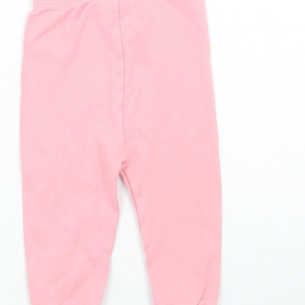 George Girls Pink Sweatpants Trousers Size 9 Months