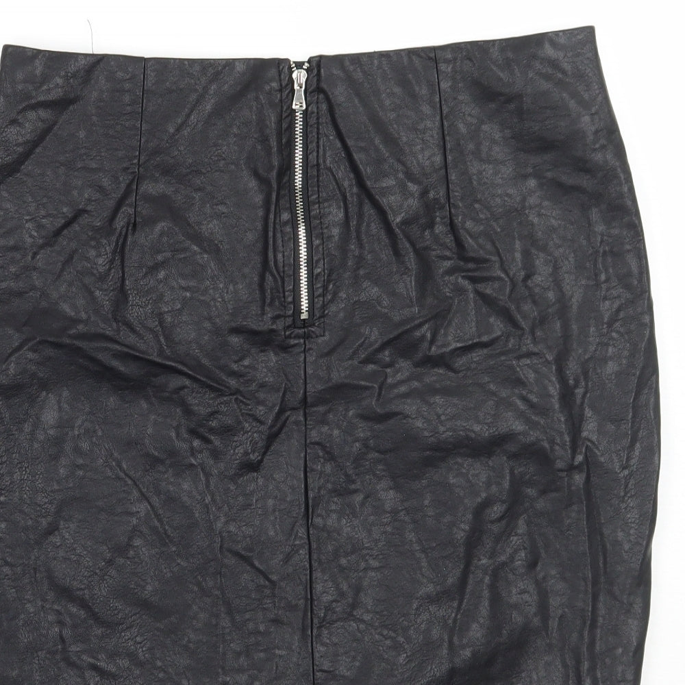 Vinceotto Womens Black A-Line Skirt Size L