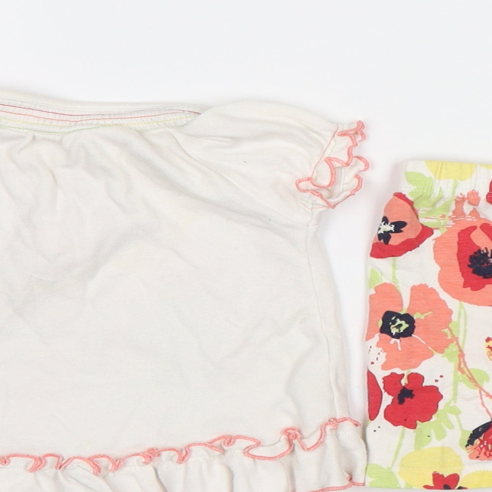 George Baby White Floral Pyjama Set Size 0-3 Months