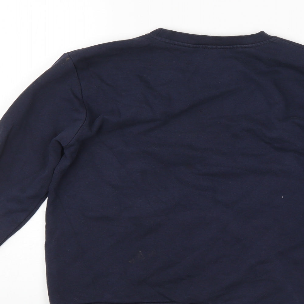 George Boys Blue Henley Sweatshirt Size 11-12 Years
