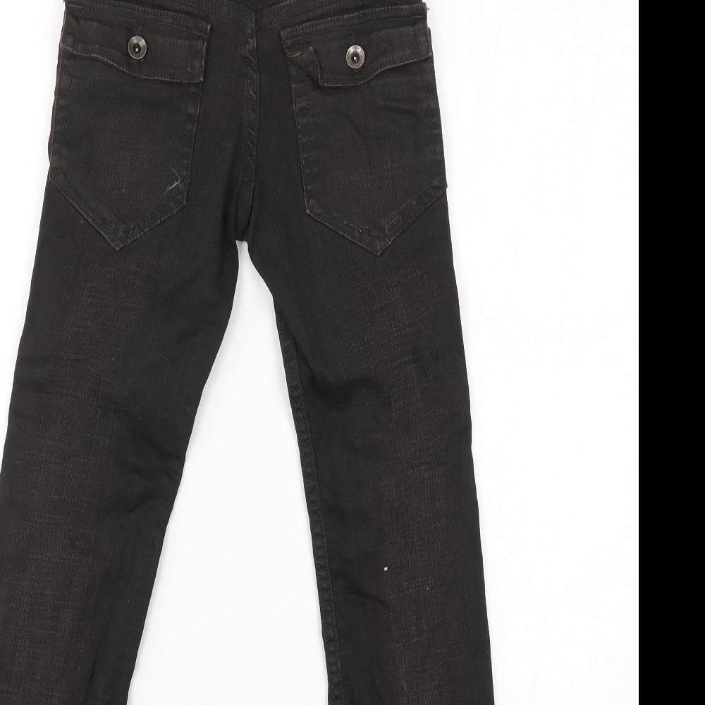 Teddy Smith Womens Brown Denim Straight Jeans Size 8 L23.5 in