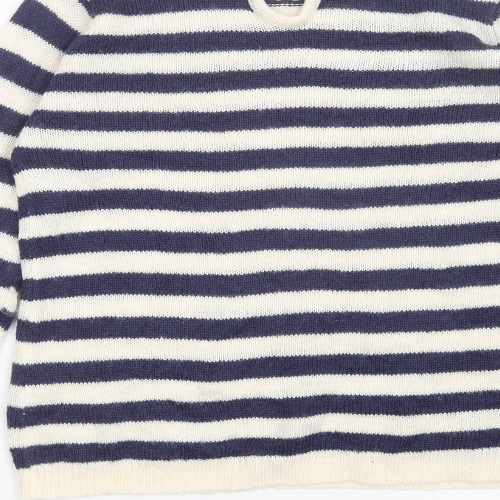 R Kids Girls Multicoloured Striped Pullover Jumper Size 12 Years