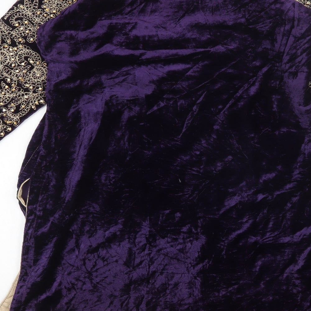 INF Womens Purple Floral Sheath Size L
