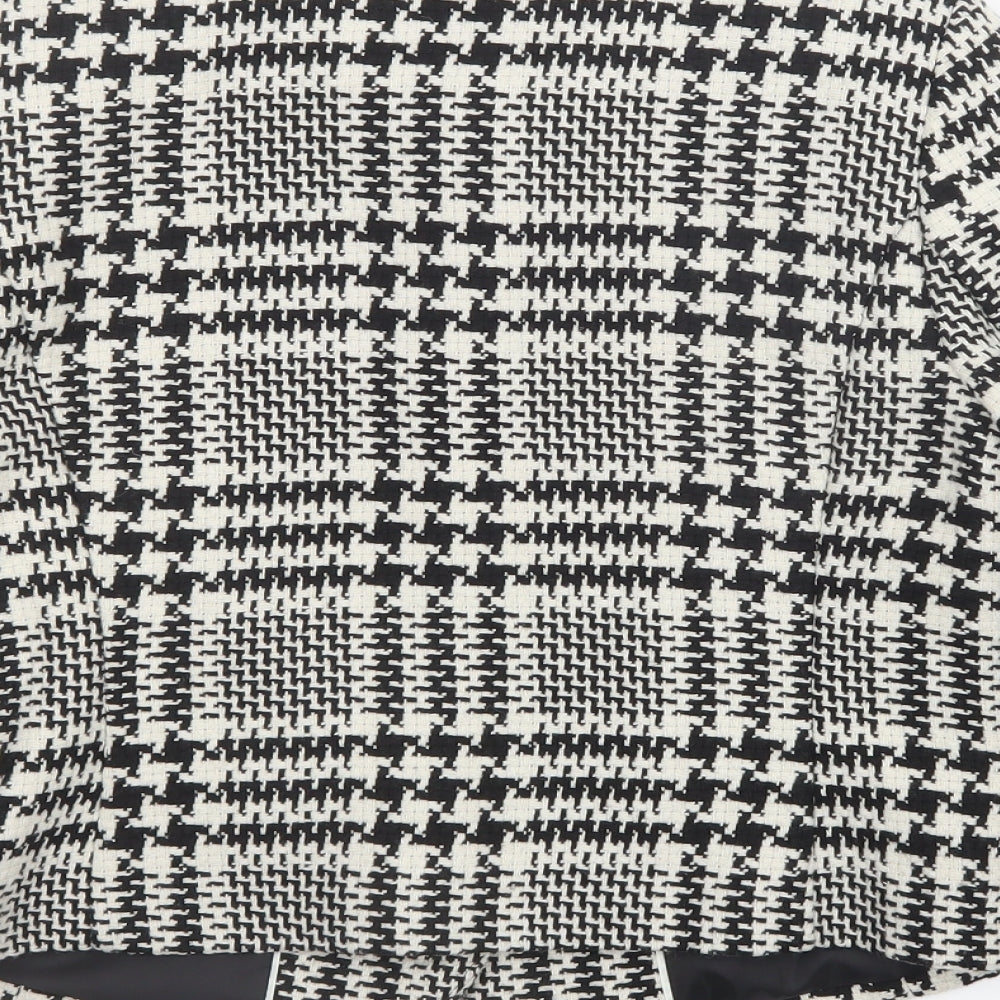 Marks & Spencer Womens Multicoloured Check Jacket Coatigan Size 8