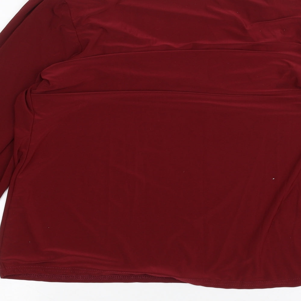 Select Womens Red Basic T-Shirt Size 14