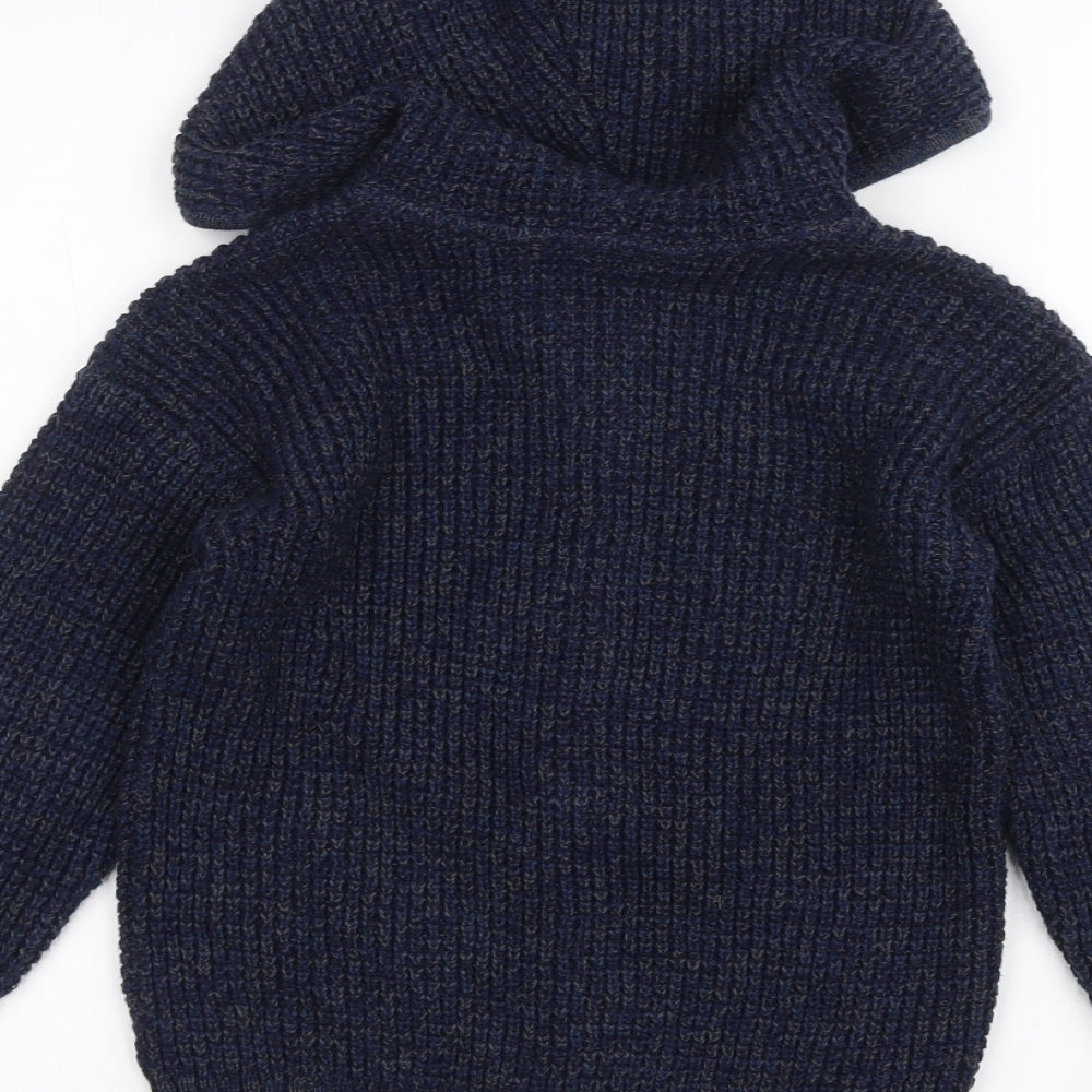 Mini Club Boys Blue Full Zip Hoodie Size 5-6 Years