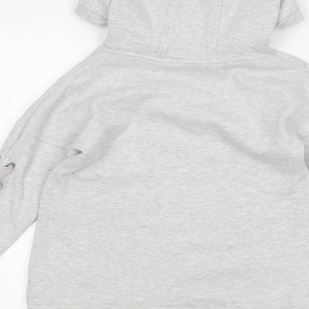 NEXT Girls Grey Pullover Hoodie Size 6 Years