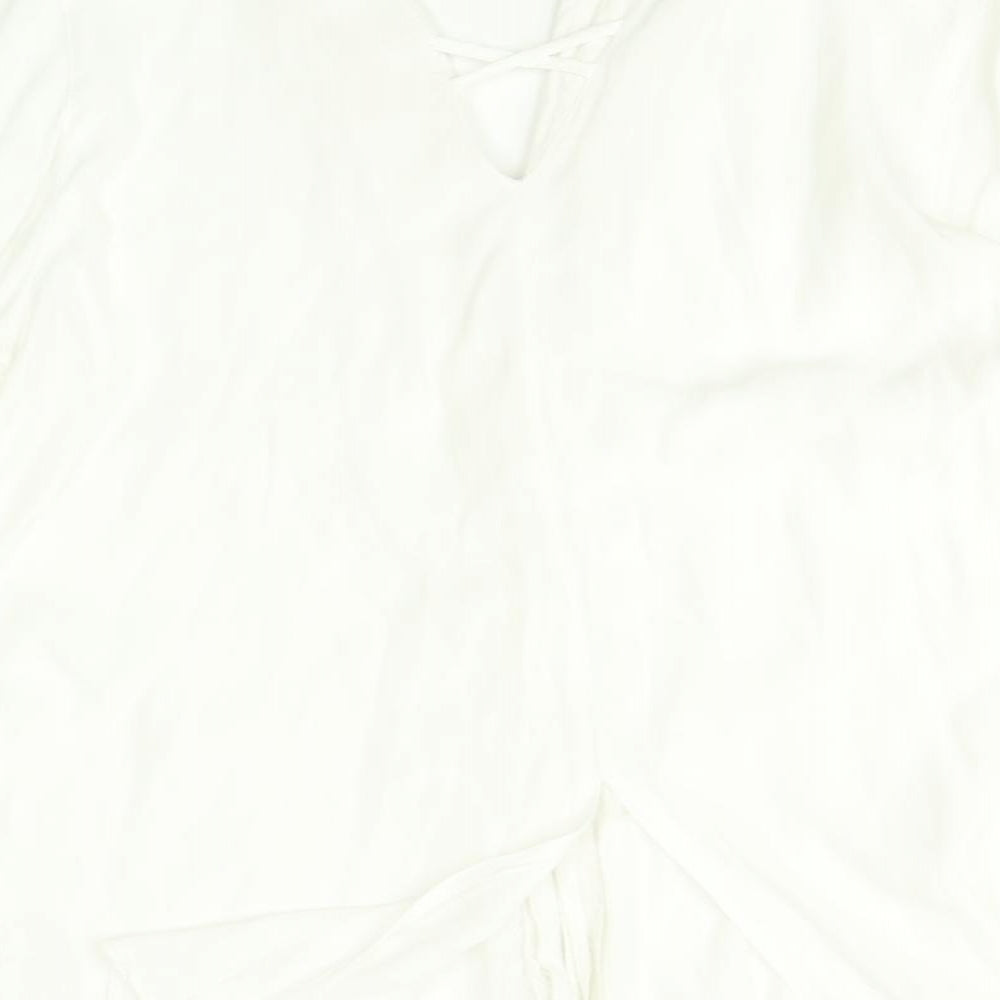 River Island Womens White Button-Up Size 10