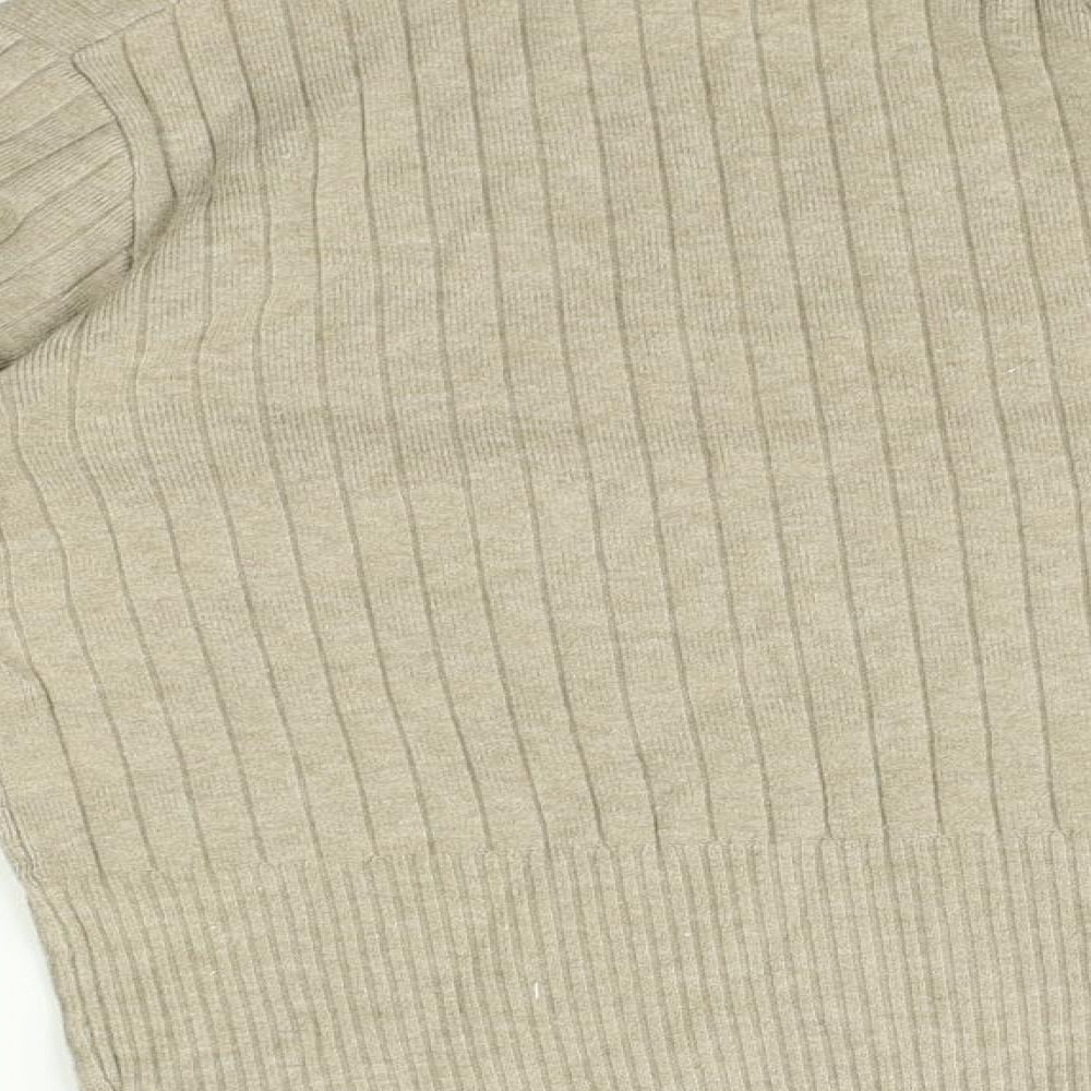 Marks & Spencer Womens Beige Basic T-Shirt Size 14