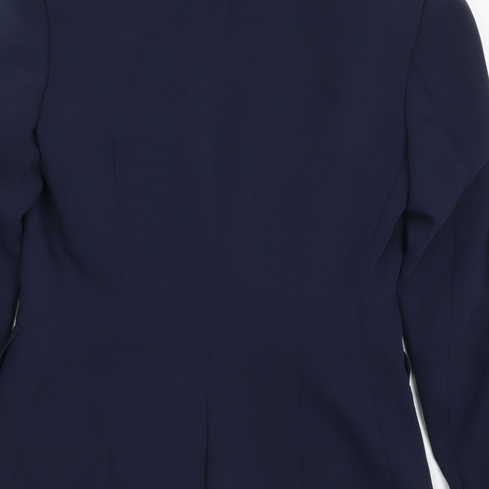 H&M Womens Blue Jacket Suit Jacket Size 6