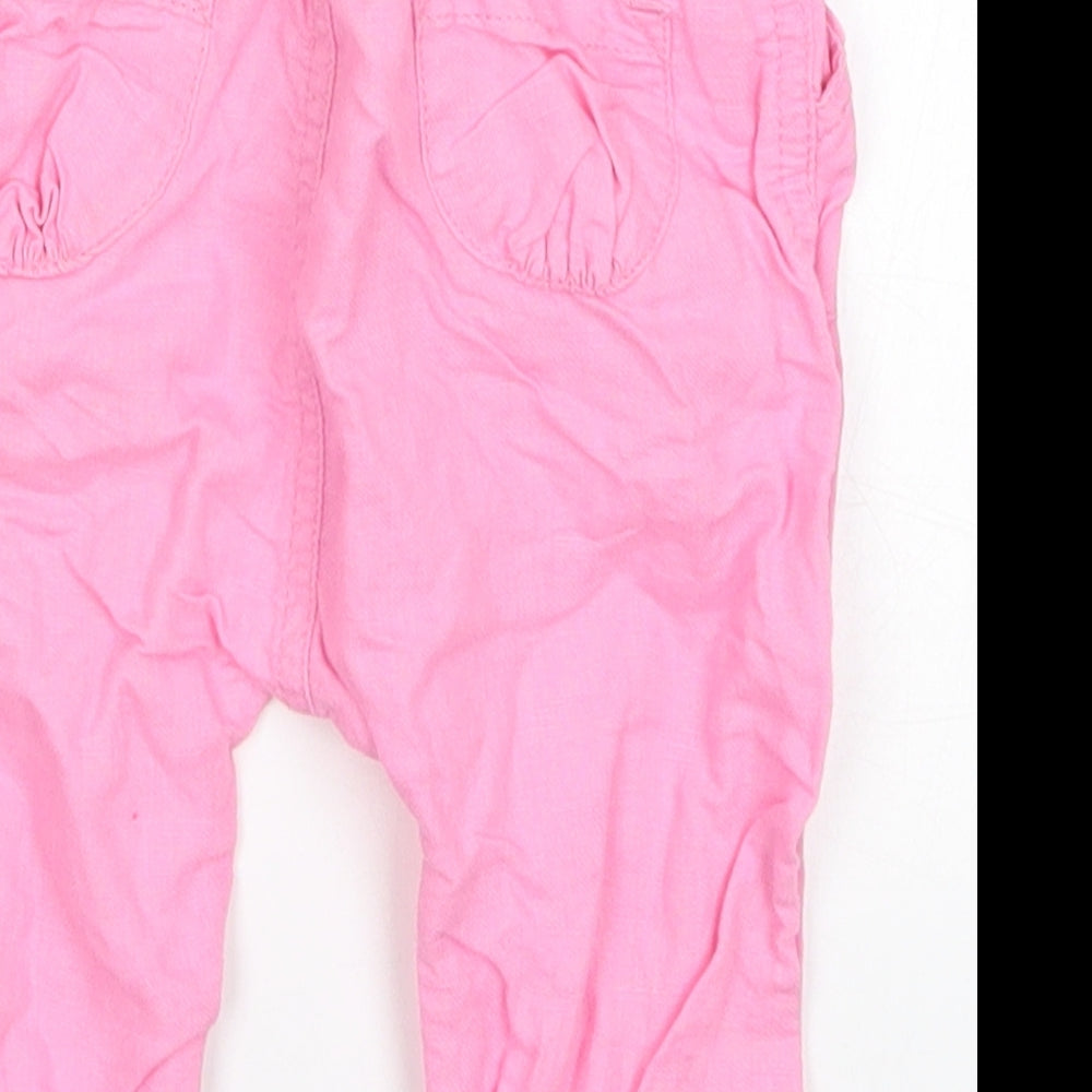 NEXT Girls Pink Capri Trousers Size 6-9 Months