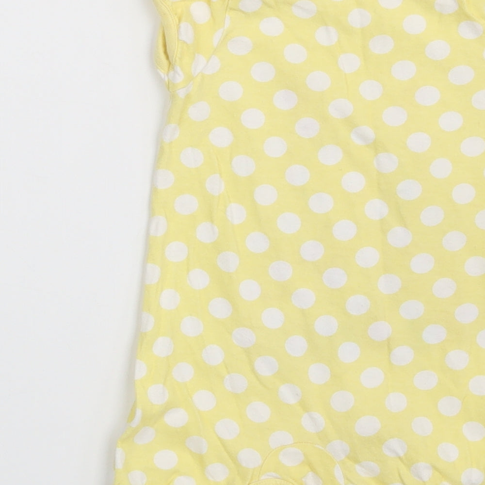 TU Girls Yellow Polka Dot Pullover T-Shirt Size 3-6 Months - Bee Happy