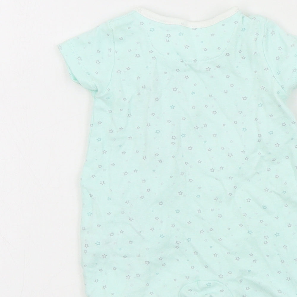 Mini Club Baby Green Colourblock Babygrow One-Piece Size Newborn