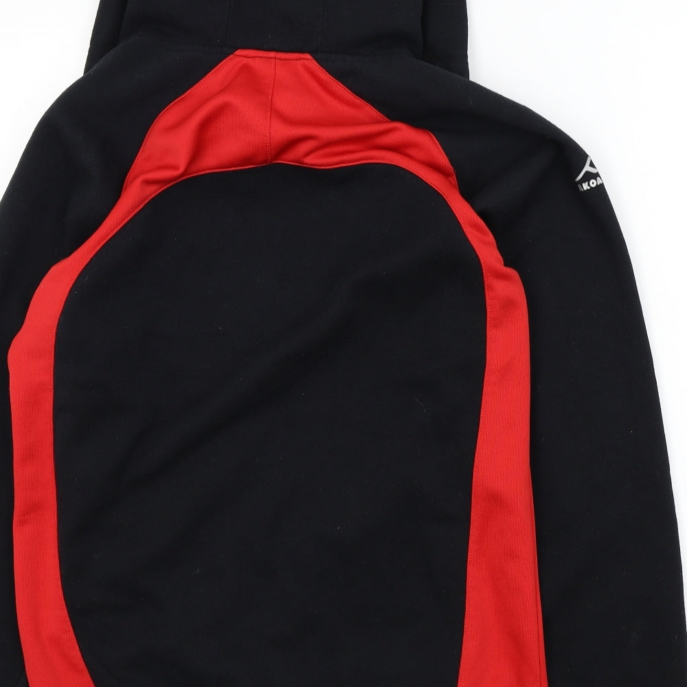 AKOA Boys Black Colourblock Pullover Hoodie Size M