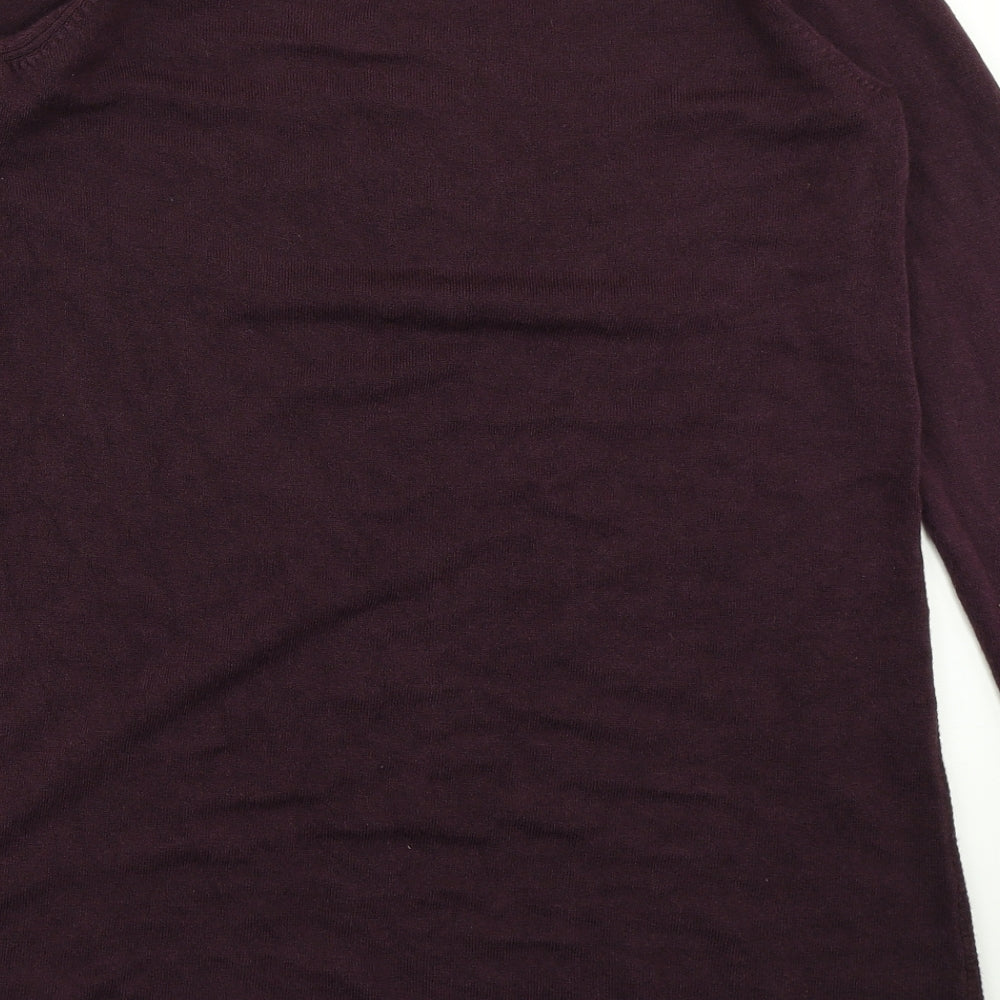 Intuition Womens Purple Knit A-Line Size 14