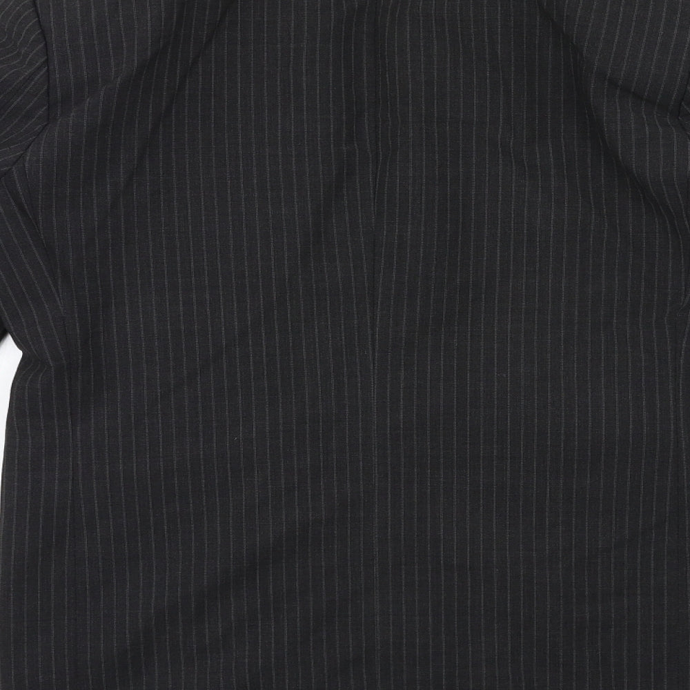 Marks & Spencer Mens Black Striped Jacket Suit Jacket Size 38