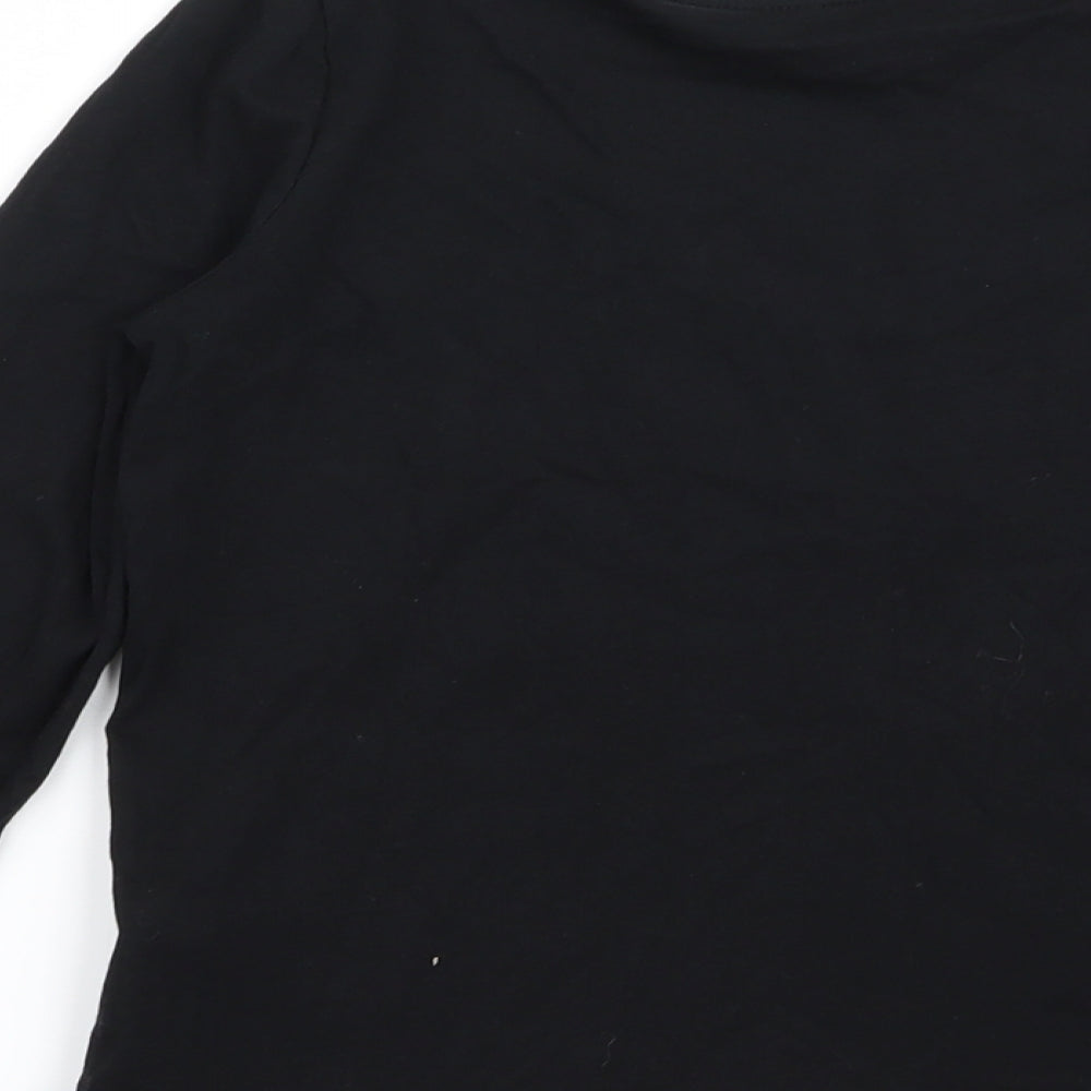 Primark Girls Black Basic T-Shirt Size 9-10 Years