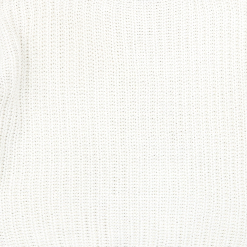 Peacocks Womens White Pullover Jumper Size M