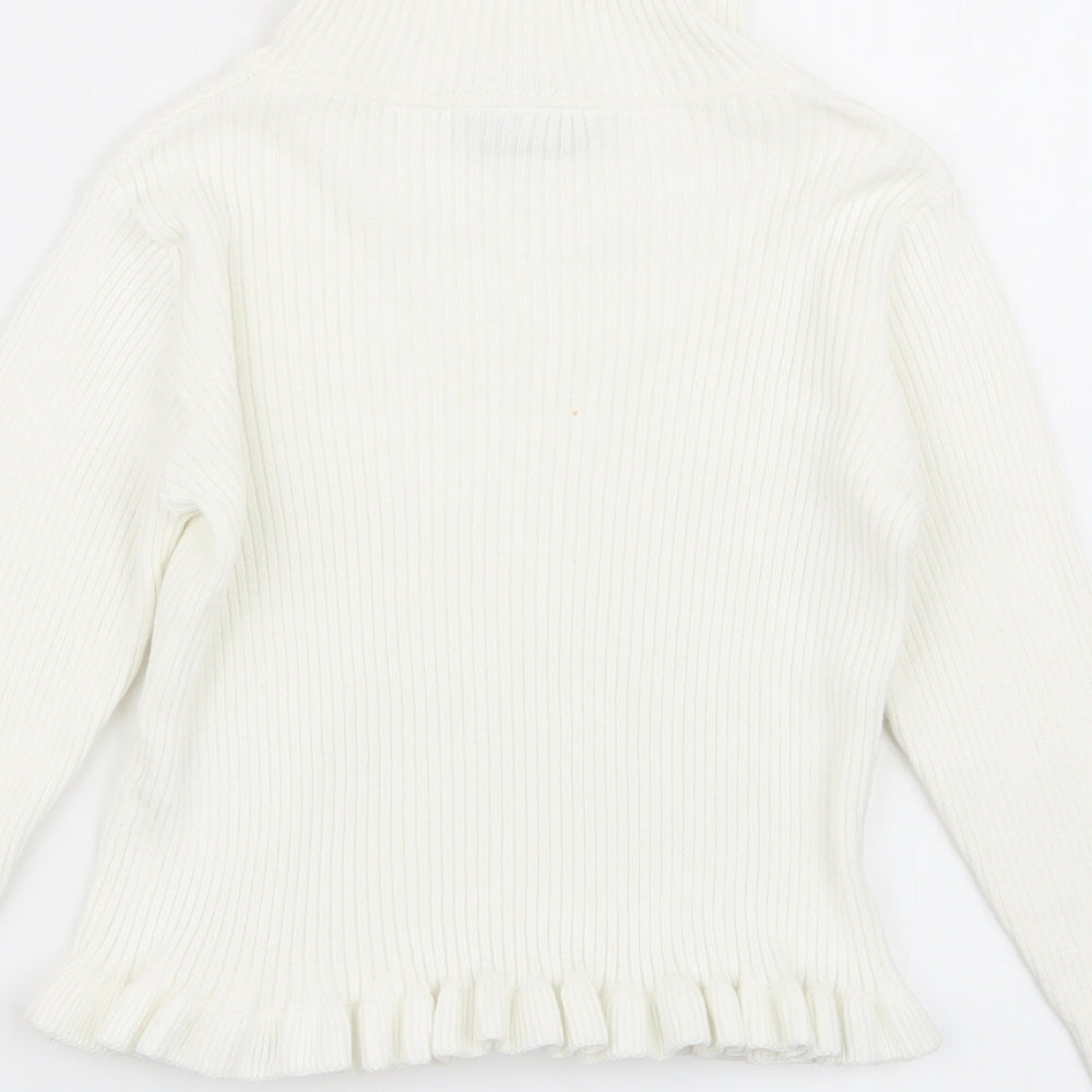 Matalan Girls White Basic T-Shirt Size 8 Years