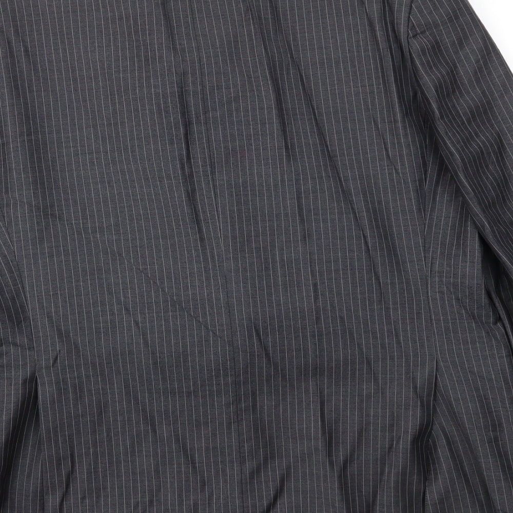 jhon lewis Mens Grey Striped Jacket Blazer Size 44