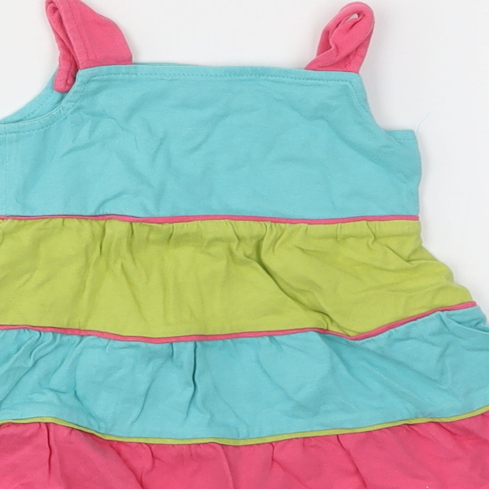TU Girls Multicoloured Striped Fit & Flare Size 3-6 Months