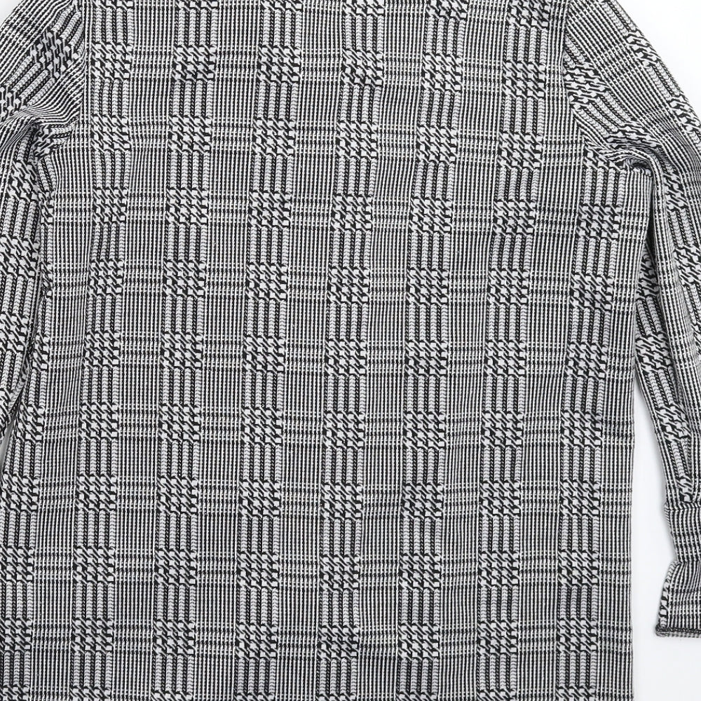 Cameo Womens Grey Houndstooth Jacket Blazer Size 8