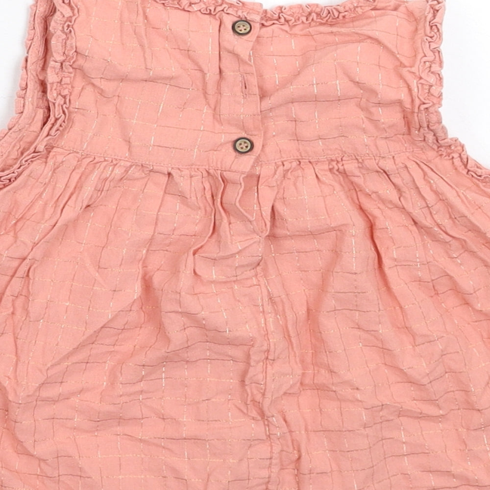NEXT Girls Pink Check Fit & Flare Size 5-6 Years