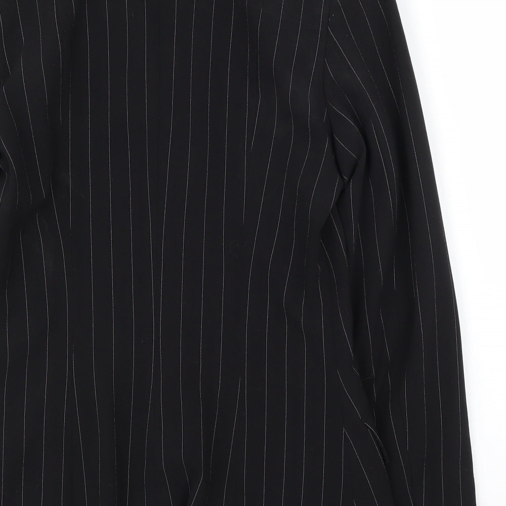 In Wear Womens Black Striped Jacket Blazer Size 8
