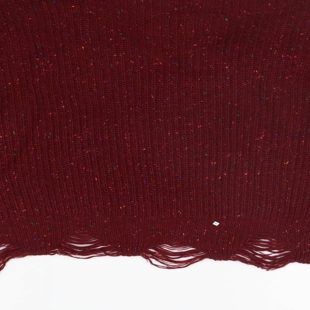 Zaful Womens Red Pullover Jumper Size 8