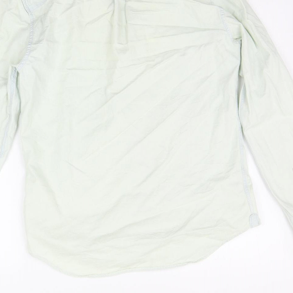 River Island Mens Green Button-Up Size XS