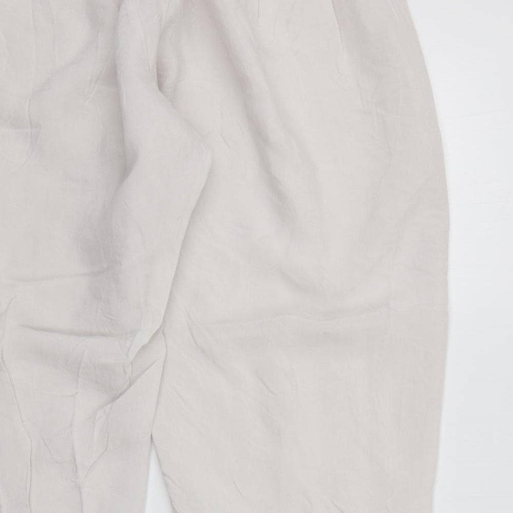EXTRA CLUB Womens Grey Cropped Trousers Size XL L21 in - Elasticated Waist