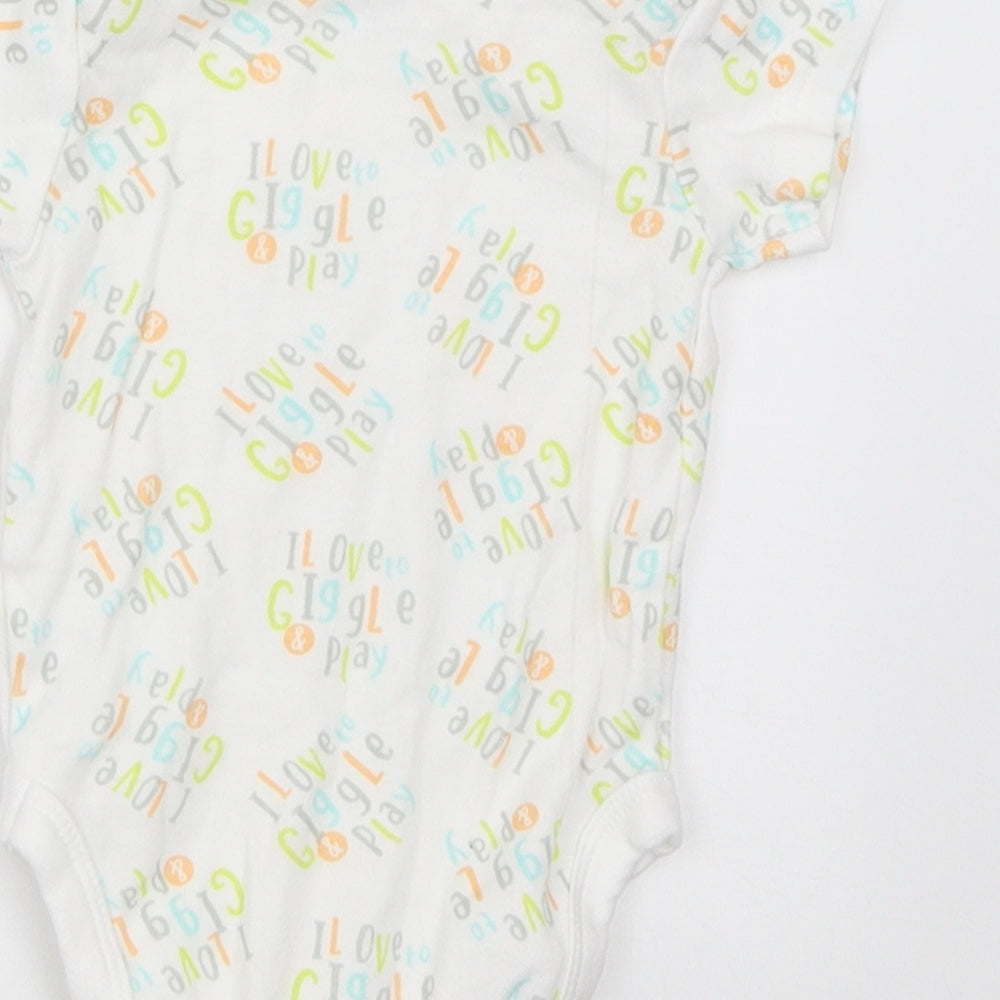 B&M Baby White Babygrow One-Piece Size 3-6 Months