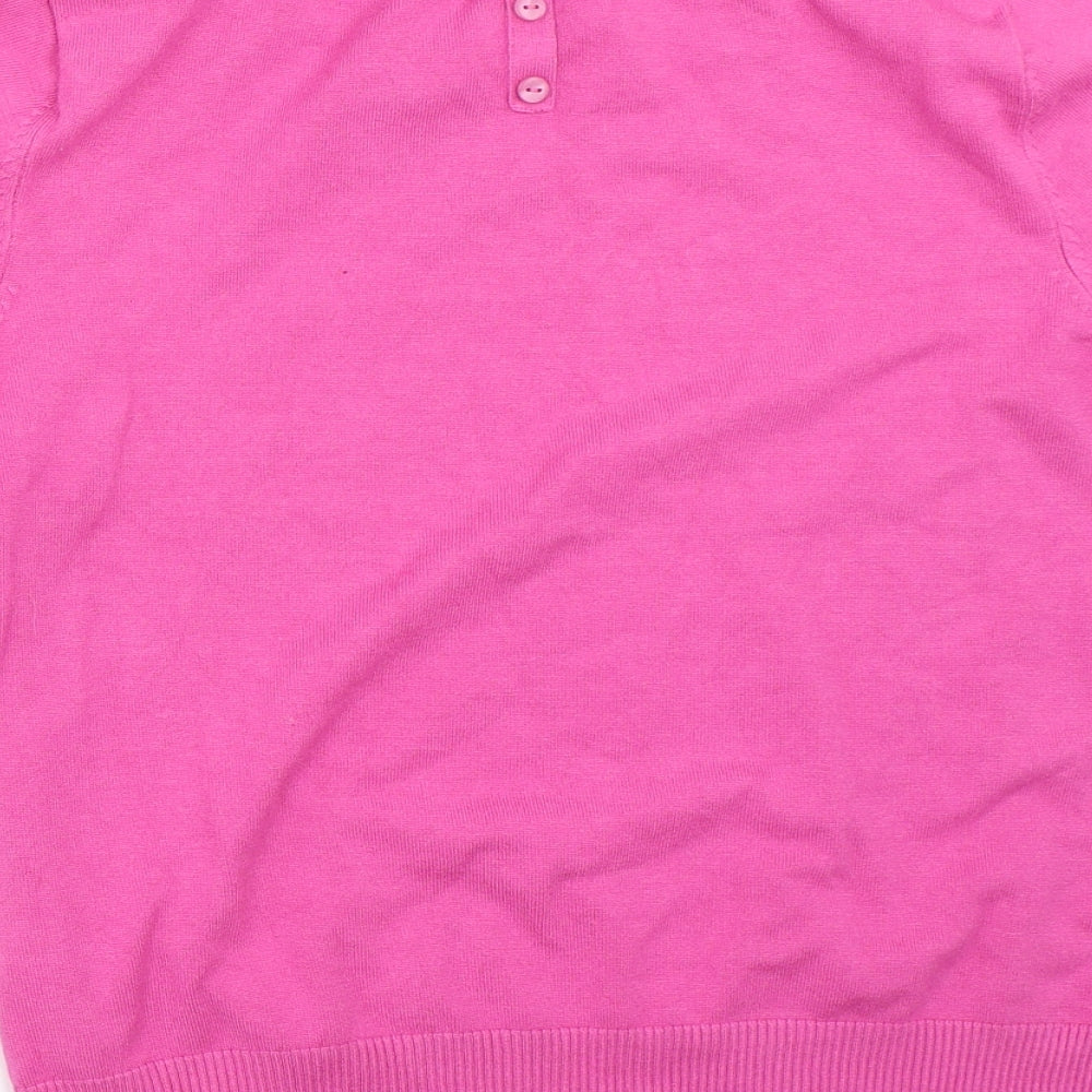 M&Co Womens Pink Pullover Jumper Size 16